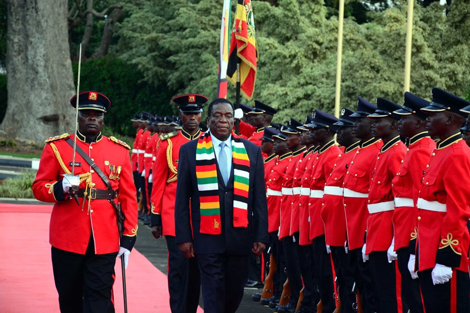 President Mnangagwa Salutes Army